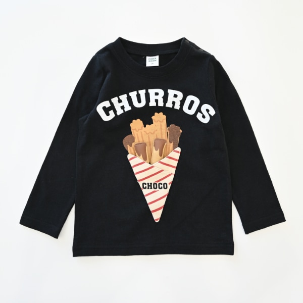 【25FW】チュロス ロングTシャツ / ブラック