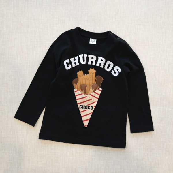 【25FW】チュロス ロングTシャツ / ブラック