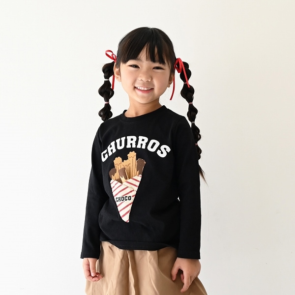 【25FW】チュロス ロングTシャツ / ブラック