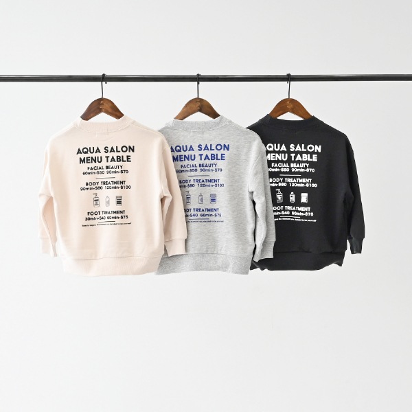 【25FW】AQUASALON トレーナー / ブラック