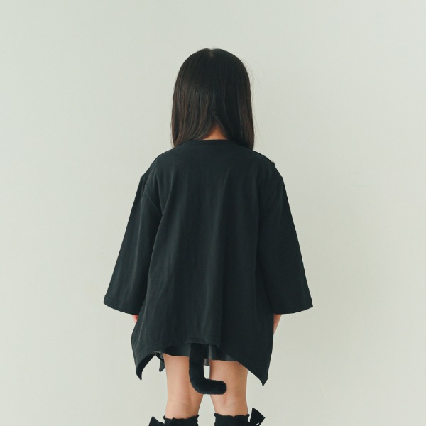 【25FW】ねこ ロングＴシャツ / ブラック