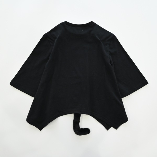 【25FW】ねこ ロングＴシャツ / ブラック