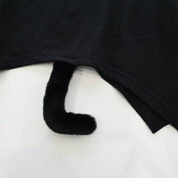 【25FW】ねこ ロングＴシャツ / ブラック