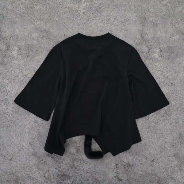 【25FW】ねこ ロングＴシャツ / ブラック