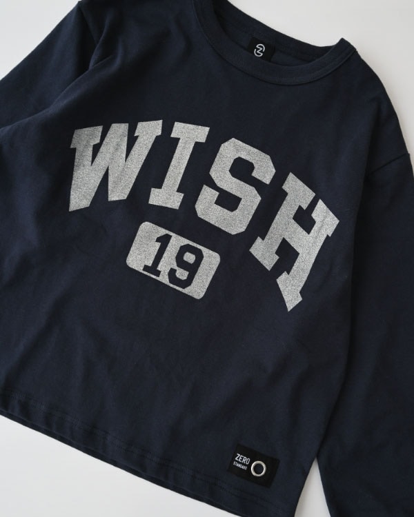 【ゼロスタンダード】WISHロングTシャツ / ネイビー