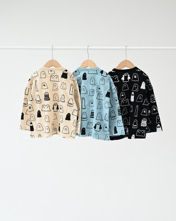 【ニコフラート】おばけ ロングTシャツ / アイボリー
