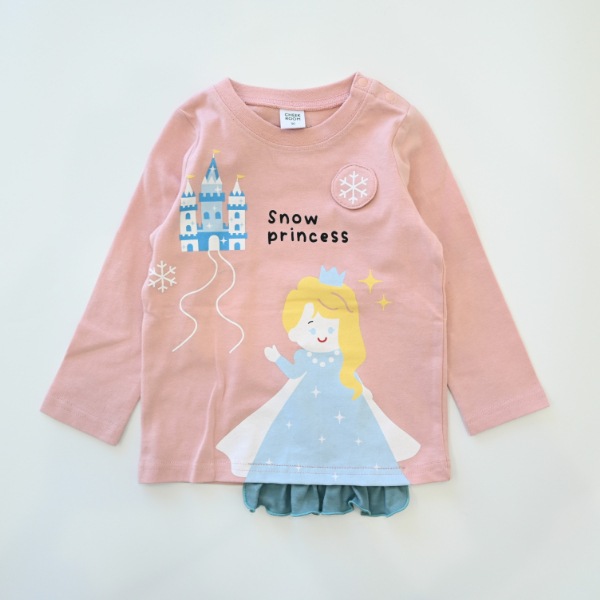 【25FW】雪のお姫様 ロングＴシャツ / ピンク