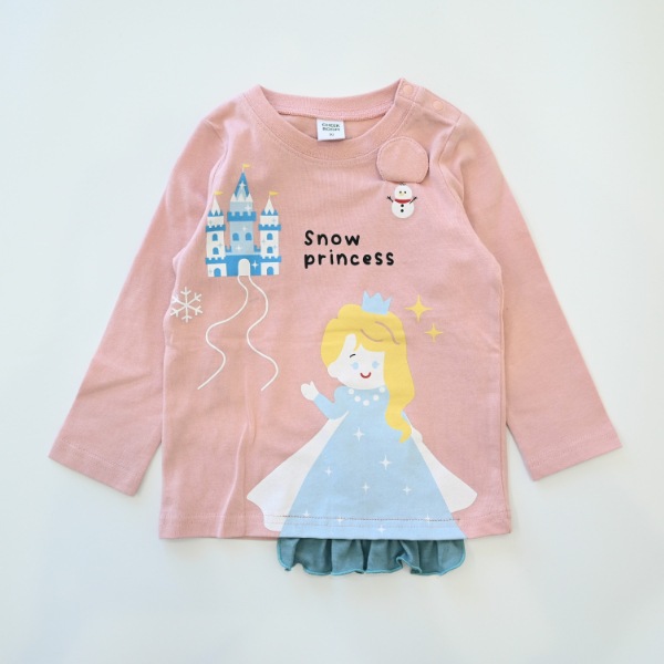 【25FW】雪のお姫様 ロングＴシャツ / ピンク