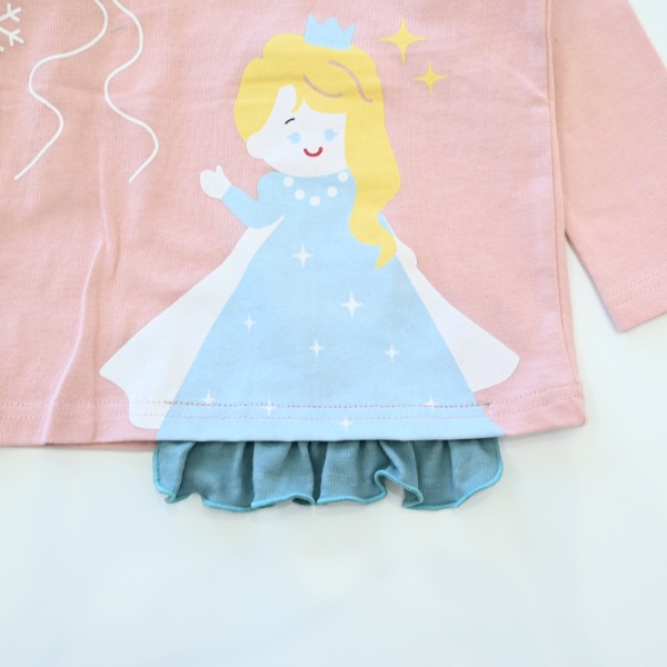 【25FW】雪のお姫様 ロングＴシャツ / ピンク