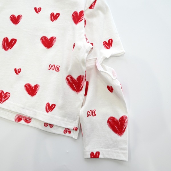 【25FW】ハート ロングＴシャツ / オフホワイト