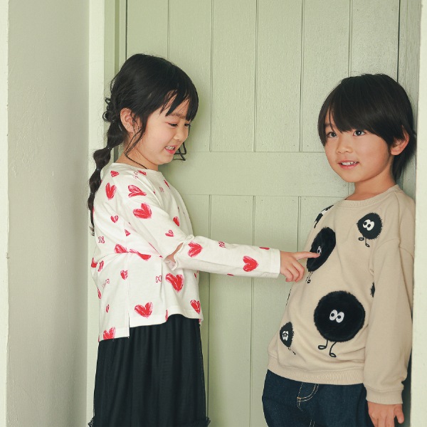 【25FW】ハート ロングＴシャツ / オフホワイト