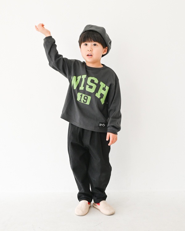 【ゼロスタンダード】WISHロングTシャツ / チャコールグレー