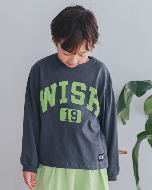 【26PS】WISHロングTシャツ / チャコールグレー