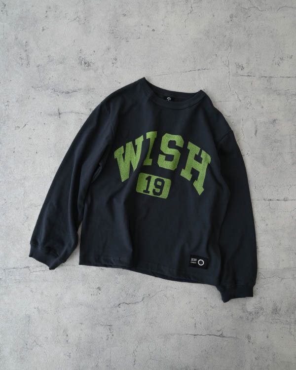 【26PS】WISHロングTシャツ / チャコールグレー