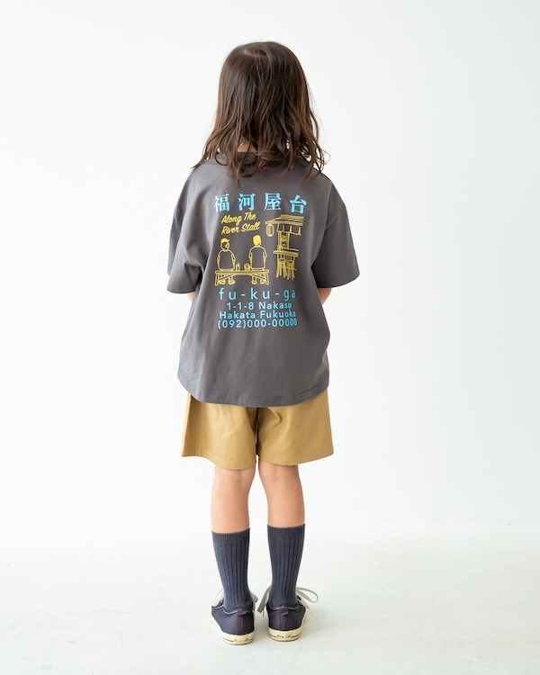 【フォブ】屋台 Tシャツ / チャコールグレー  