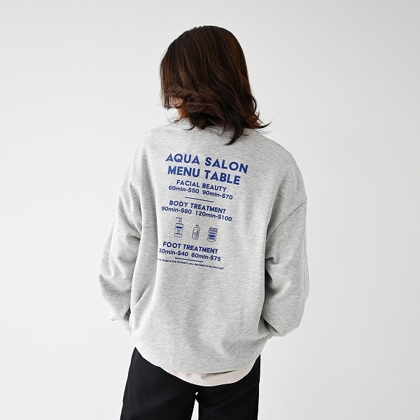 【25FW】AQUASALON トレーナー / 杢グレー