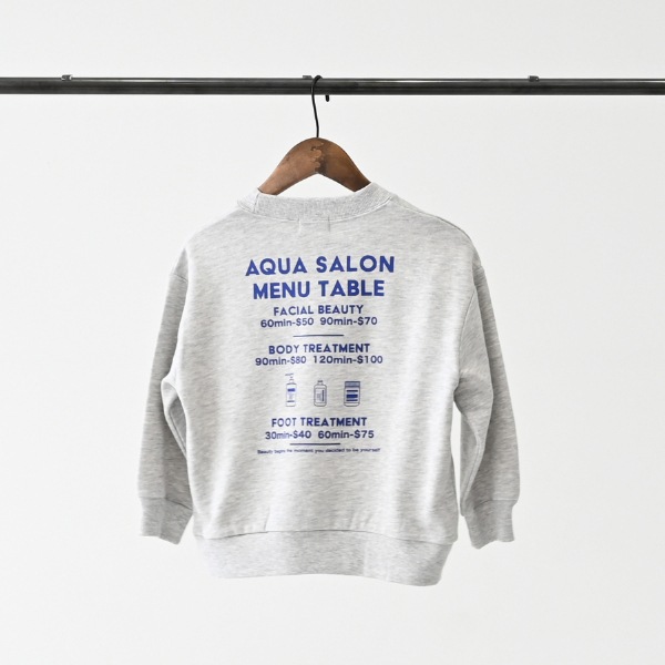 【25FW】AQUASALON トレーナー / 杢グレー