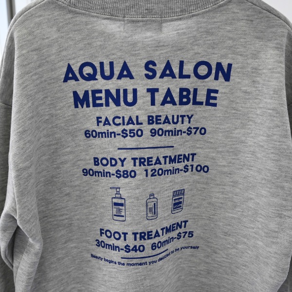 【25FW】AQUASALON トレーナー / 杢グレー
