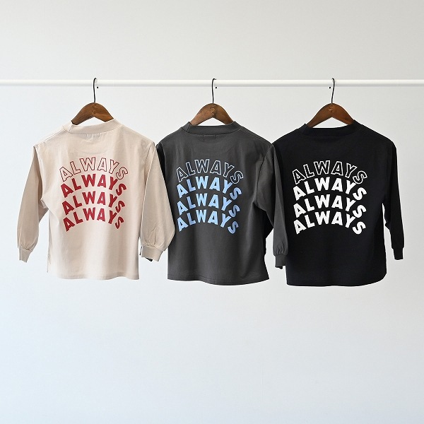 【25FW】NEVER L/S Tシャツ / チャコールグレー
