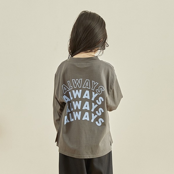 【25FW】NEVER L/S Tシャツ / チャコールグレー