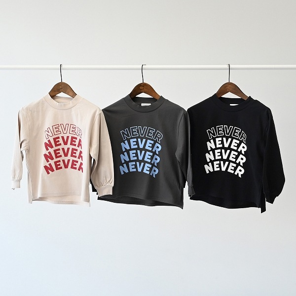 【25FW】NEVER L/S Tシャツ / チャコールグレー