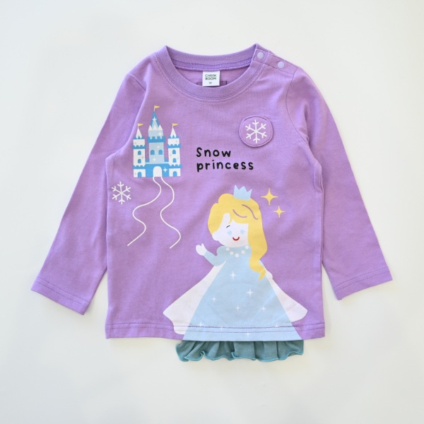 【25FW】雪のお姫様 ロングＴシャツ / ラベンダー