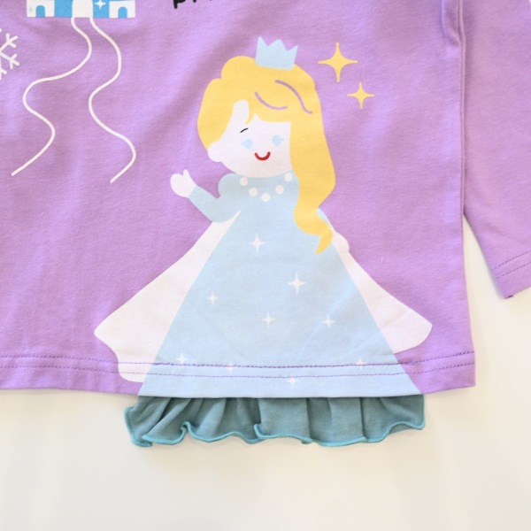 【25FW】雪のお姫様 ロングＴシャツ / ラベンダー