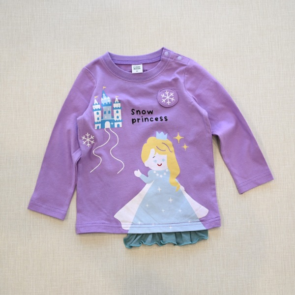 【25FW】雪のお姫様 ロングＴシャツ / ラベンダー
