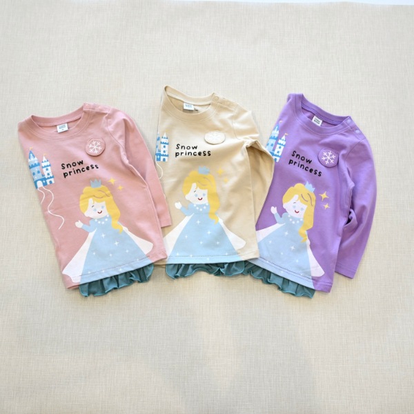 【25FW】雪のお姫様 ロングＴシャツ / ラベンダー