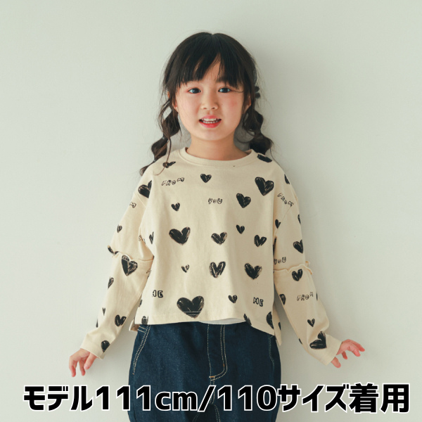 【25FW】ハート ロングＴシャツ / アイボリー