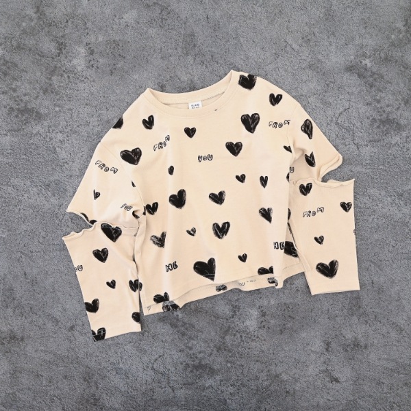 【25FW】ハート ロングＴシャツ / アイボリー