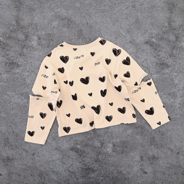 【25FW】ハート ロングＴシャツ / アイボリー