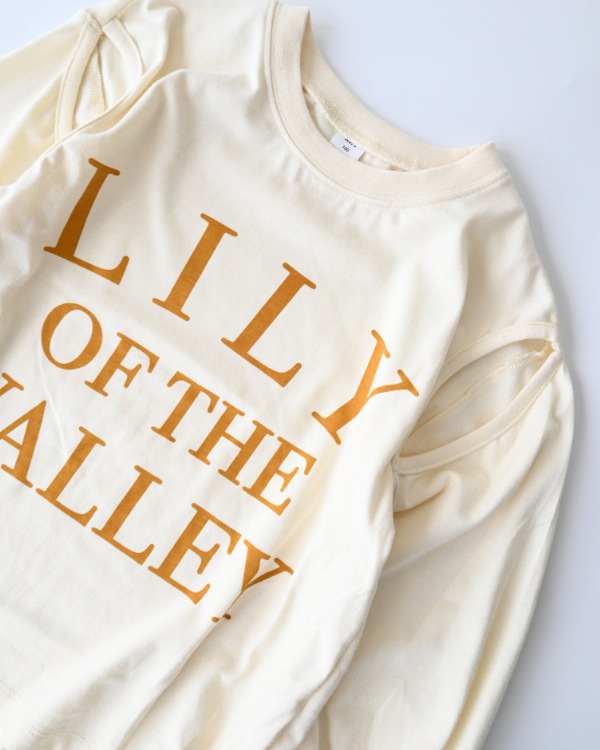 【26PS】LILYスリットロングＴシャツ / アイボリー