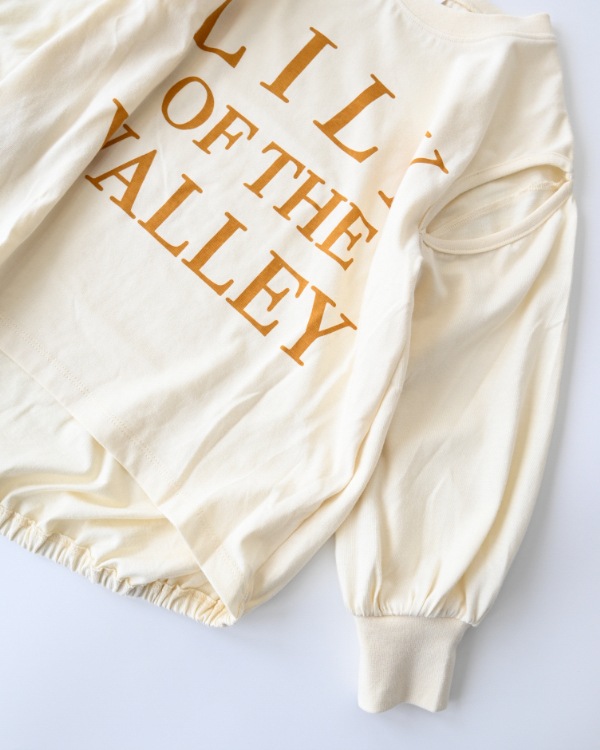 【26PS】LILYスリットロングＴシャツ / アイボリー