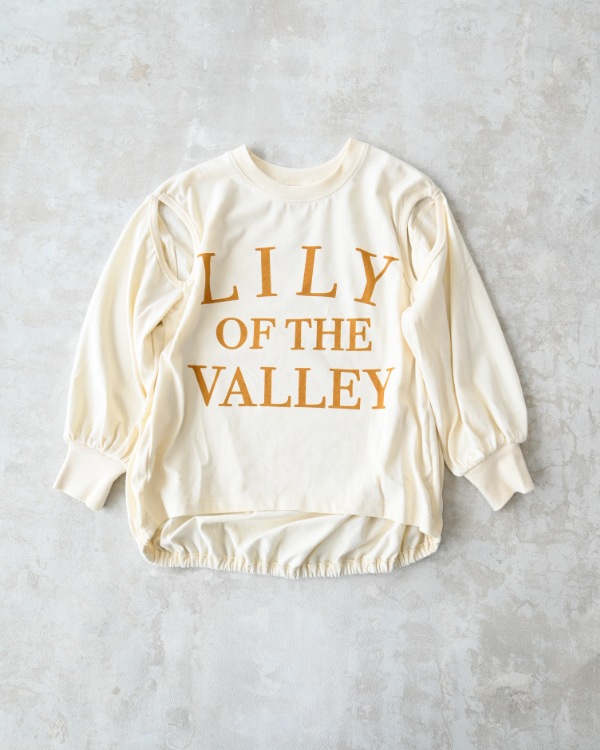 【26PS】LILYスリットロングＴシャツ / アイボリー