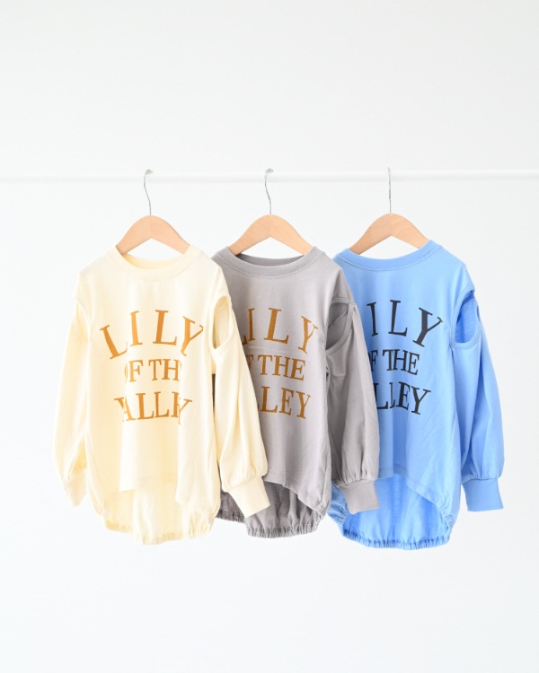 【26PS】LILYスリットロングＴシャツ / アイボリー