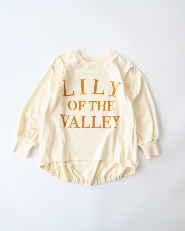 【26PS】LILYスリットロングＴシャツ / アイボリー