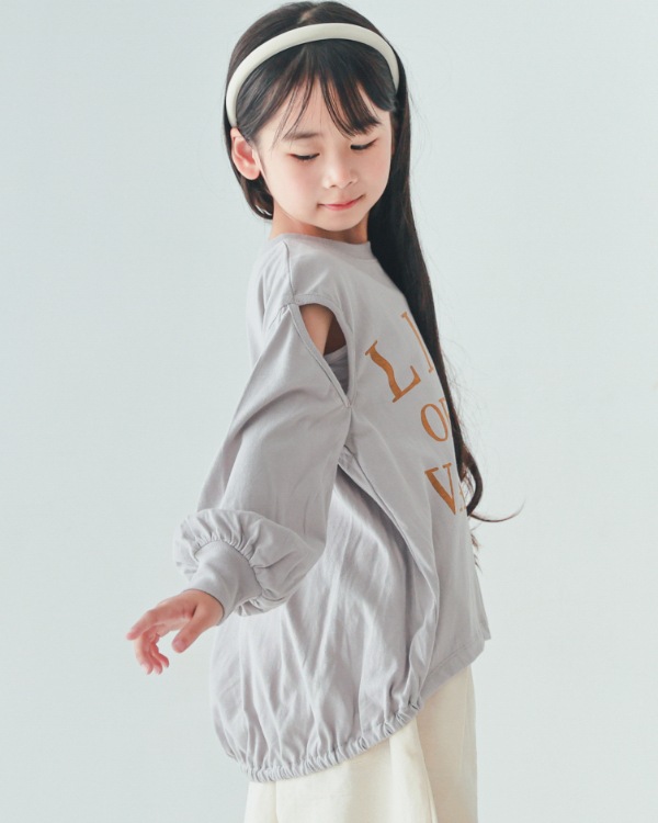【エヌエイチティー】LILYスリットロングＴシャツ / グレー
