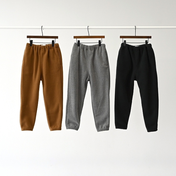 【25FW】フリースロングパンツ / ブラック