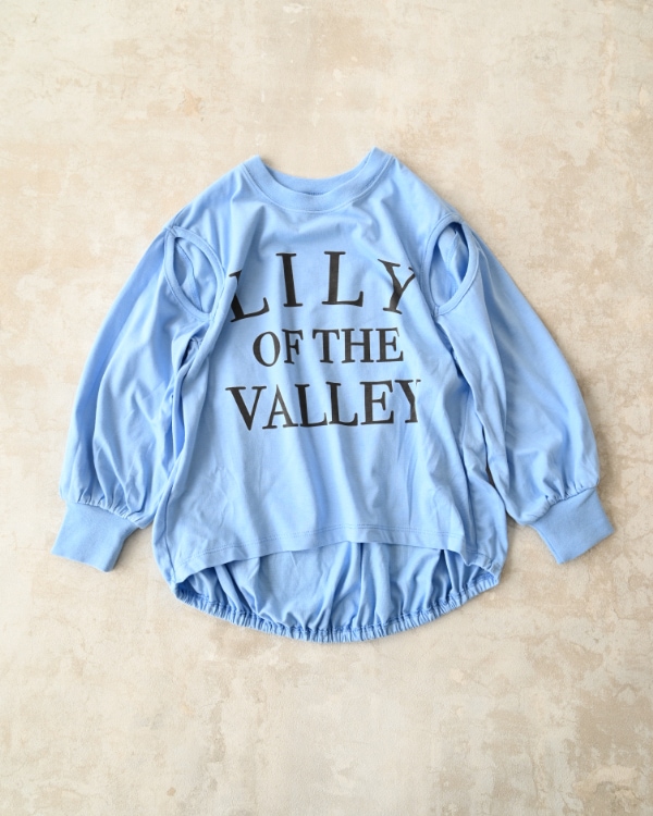 【26PS】LILYスリットロングＴシャツ / サックス