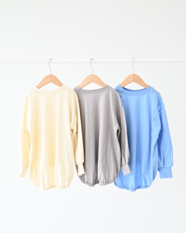 【26PS】LILYスリットロングＴシャツ / サックス