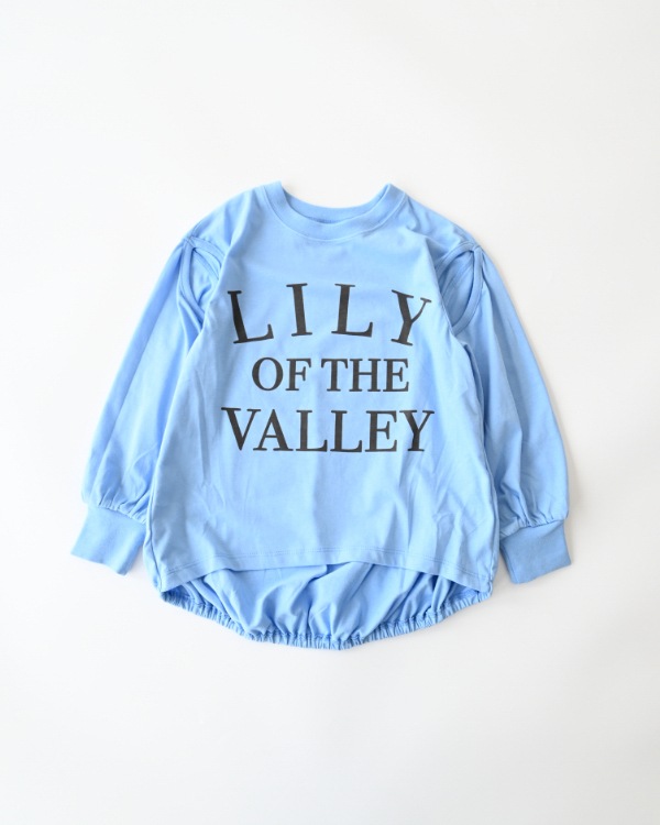 【26PS】LILYスリットロングＴシャツ / サックス