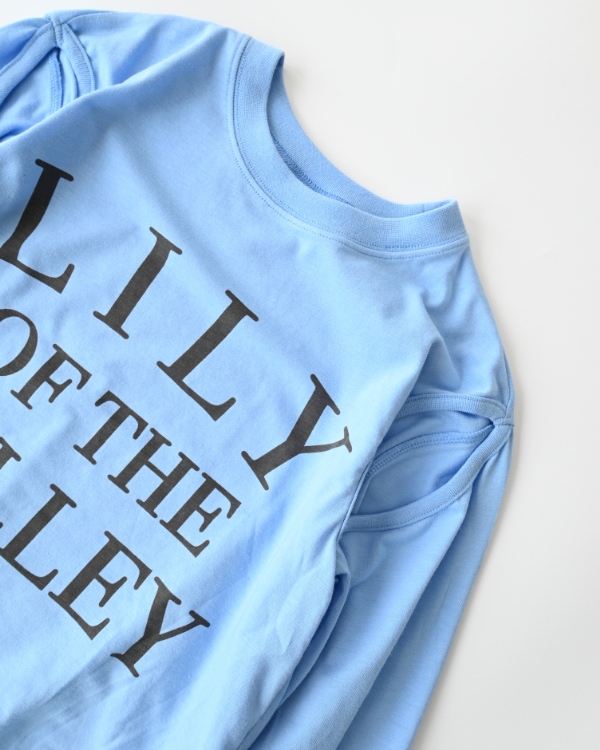 【26PS】LILYスリットロングＴシャツ / サックス