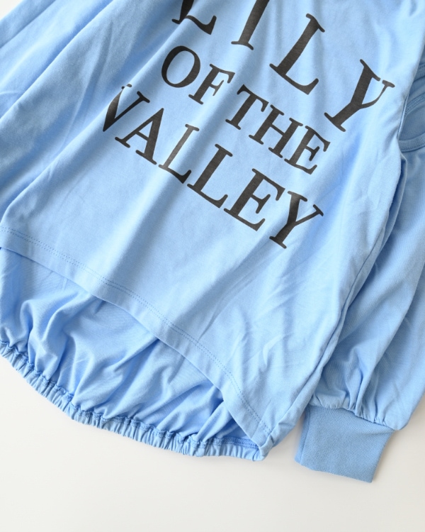 【26PS】LILYスリットロングＴシャツ / サックス