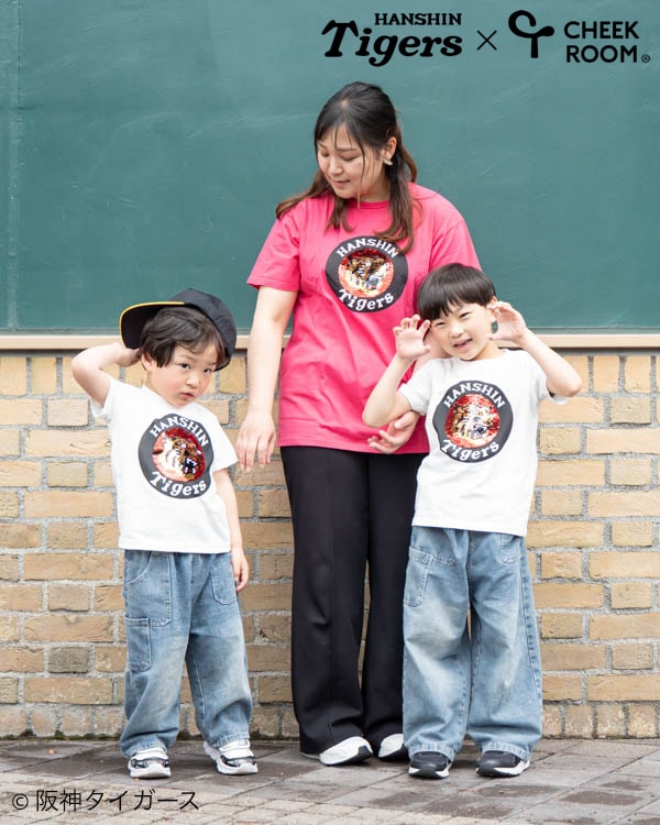 【チークルーム】阪神タイガース限定コラボ スパンコール Tシャツ / オフホワイト