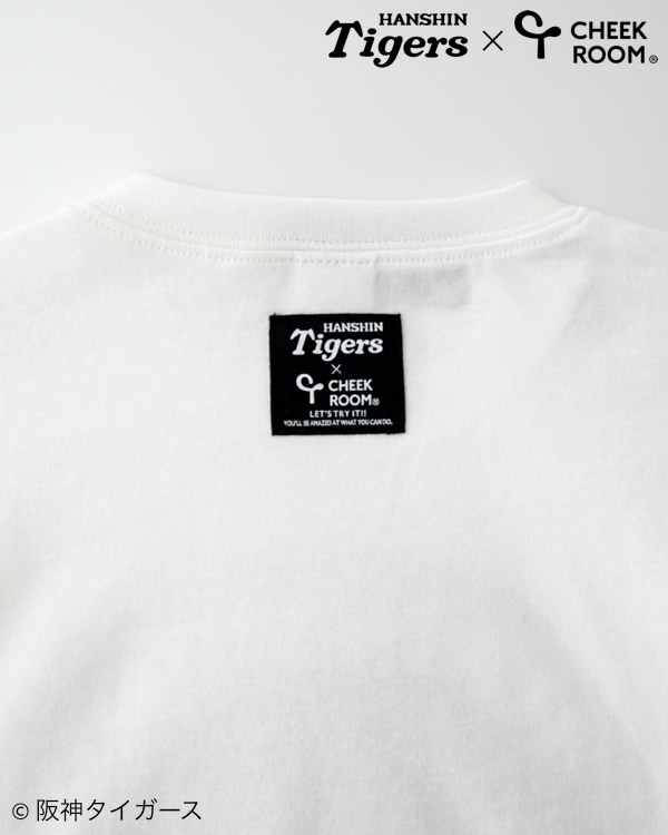 【チークルーム】阪神タイガース限定コラボ スパンコール Tシャツ / オフホワイト