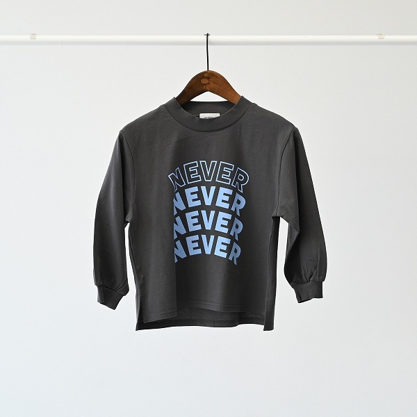 【25FW】NEVER L/S Tシャツ / チャコールグレー