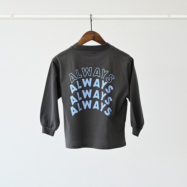 【25FW】NEVER L/S Tシャツ / チャコールグレー