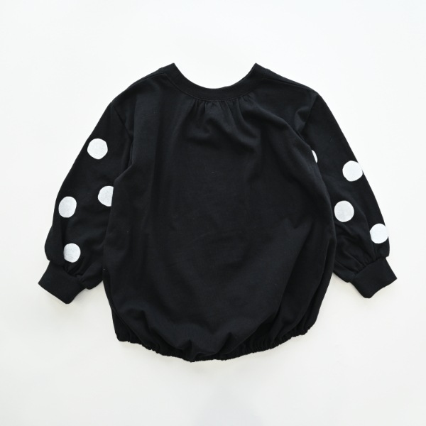 【25FW】袖バルーンドット ロングＴシャツ / ブラック