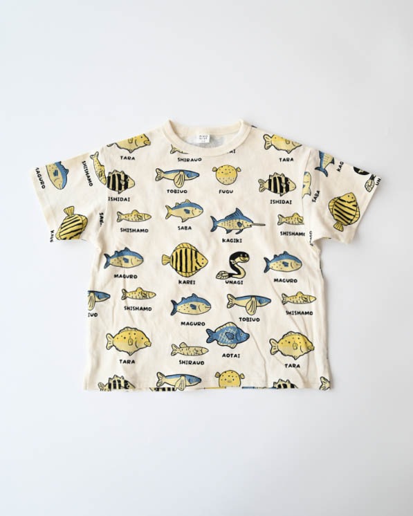 【26PS】いろんな魚Tシャツ / アイボリー